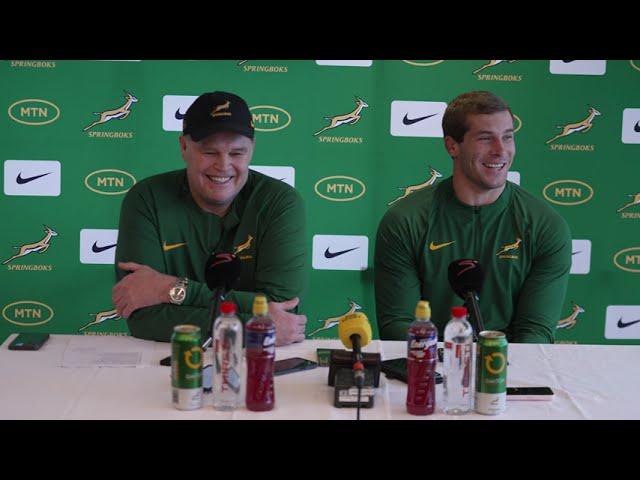 Springbok team announcement: Rassie Erasmus and Cameron Hanekom