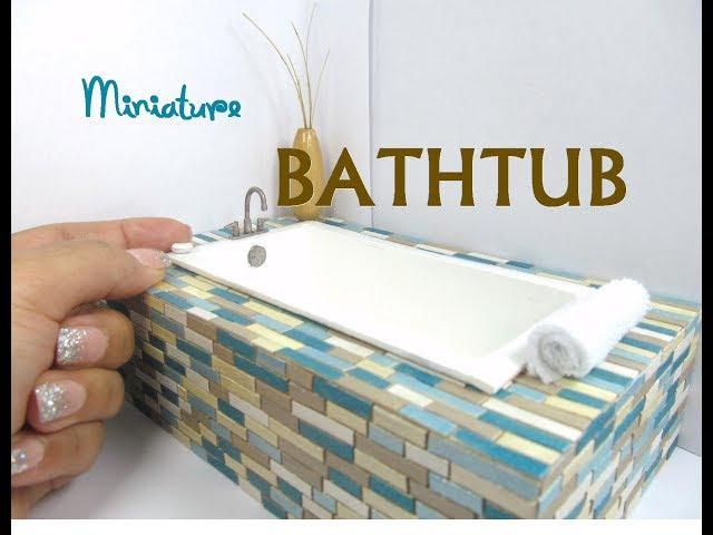 Wooden Bathtub that holds water Dollhouse Furniture Miniature Furniture Bathroom