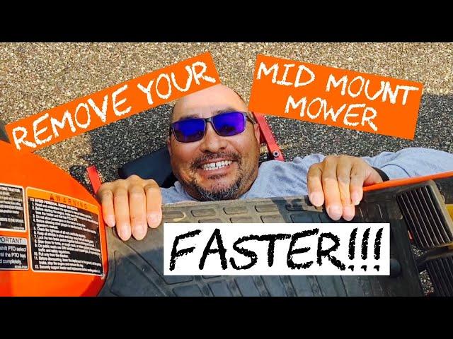 Removing Mid Mount Mower Faster on a Kubota B2601