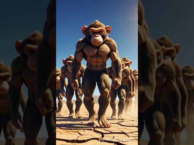 bandar podha kat deta hai  #ai #animation #cow
