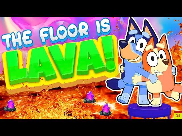 Back To School Floor Is Lava  | Freeze Dance & Chase Danny Go! | Bluey Brain Breaks | Fun For Kids