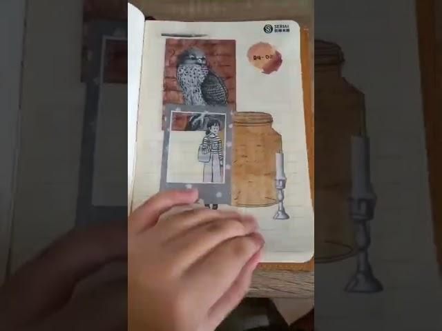 My first journal flip last part | ASMR #asmr #asmrsounds #journal #stationery #scrapbooking #shorts
