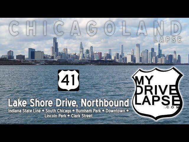 Lakeshore Drive Northbound: from Indiana to Chicago, Lincoln Park