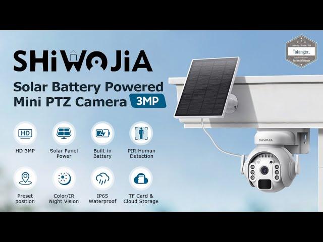 SHIWOJIA Outdoor Solar Camera WiFi Wireless - App UBOX - Shiwojia 515-Wifi-AC3 - Unboxing