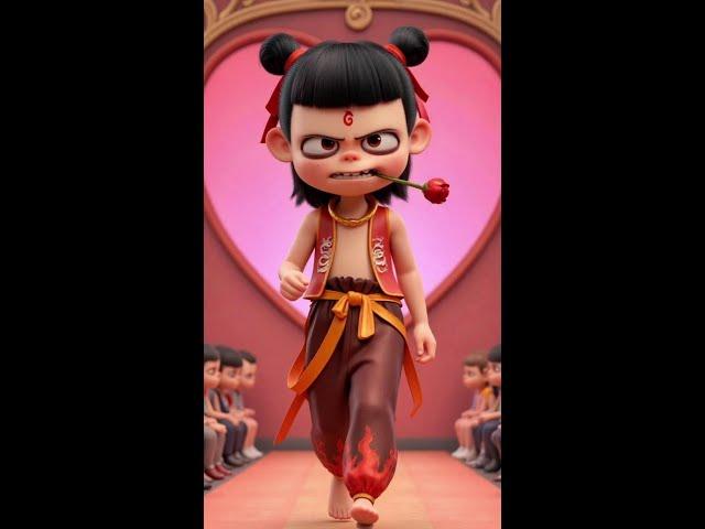 哪吒2时装秀，情人节专场，祝贺票房破百亿#李靖#敖丙#哪吒之魔童闹海#哪吒2票房破百亿#ai绘画