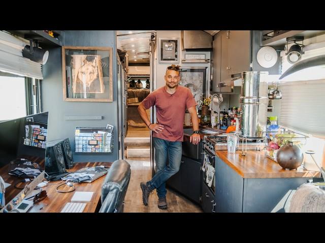 Tiny Living on 40 Acres of Raw Land - Bus Home & Land Tour