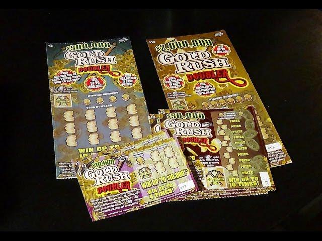 Scratchers On Other Days 15: NEW $1 $2 $5 $10 GOLD RUSH DOUBLER FL Lottery Tickets