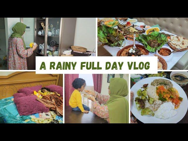 A Rainy Morning to evening / Green Cauliflower fry / Foodex Restaurant Deira Dubai Review / Lunch