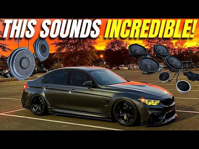 Bavsound Speaker and Sub Install On My F80 M3!! - WITH SOUND CLIPS!