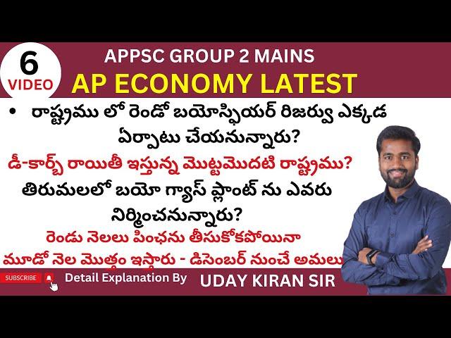 APPSC GROUP 2  MAINS | AP ECONOMY LATEST UPDATES | CLASS 6 | BOOKS CONTACT@9100140284