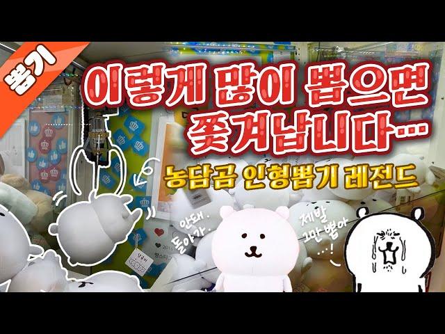 짱오락실 인형 이만큼 뽑으면 쫒겨날 수도 있습니다 | 인형뽑기 레전드 | 농담곰 인형 | 인형뽑기 꿀팁