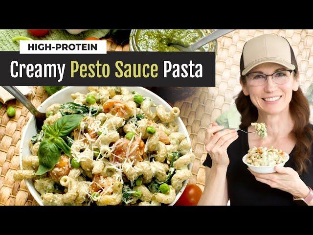 30-Minute Creamy Pesto Pasta | Easy High-Protein Dinner Hack