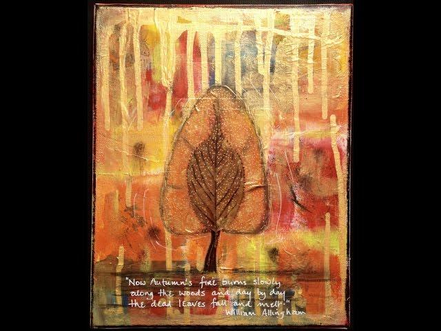 #LoveAutumnArt - Mixed Media Canvas Process