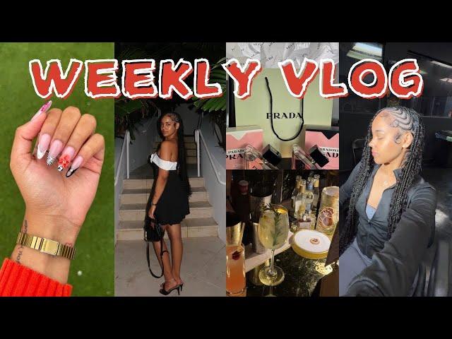 WEEKLY VLOG | Art Basel Miami cocktail party, thanksgiving dinner, travel prep, hair, nails + more