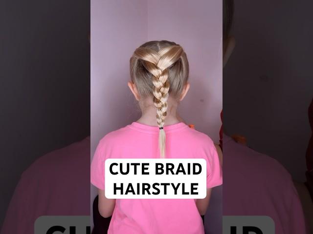 CUTE BRAID HAIRSTYLE FOR SCHOOL | Audrey and Victoria #hairstyle #braidstyles