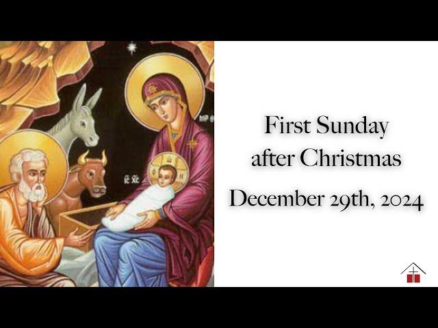 St. Francis Episcopal Church- First Sunday after Christmas- 12/29/2024