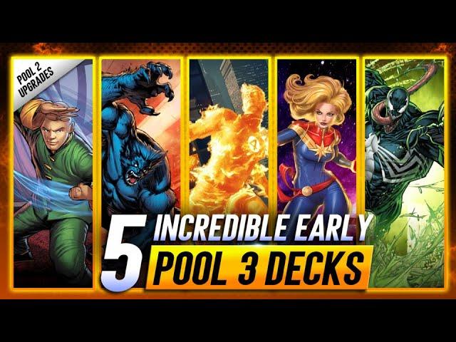 The 5 Best EARLY Pool 3 Decks to Upgrade From Pool 2 | Perfect Pool 3 Card Upgrades | Marvel Snap