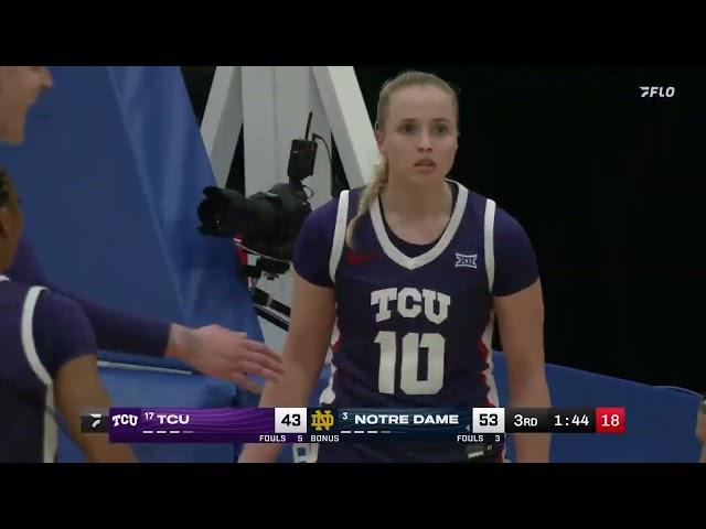 NCAA WBB Highlights: No. 3 Notre Dame vs No. 17 TCU Women's Basketball