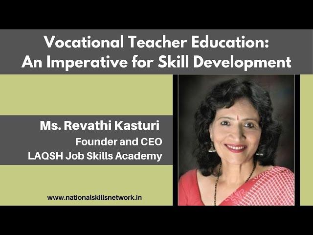 Vocational Teacher Education: An Imperative for Skill Development