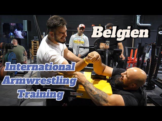 INTERNATIONAL ARMWRESTLING TRAINING 2024 BELGIUM | Rino Masic, Dmitri Vizii, Josia Schäfer and more