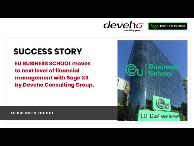 Success Story: EUBS, moves to next level of financial management with Sage X3 by Deveho.