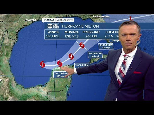 Latest forecast on Category 4 Hurricane Milton