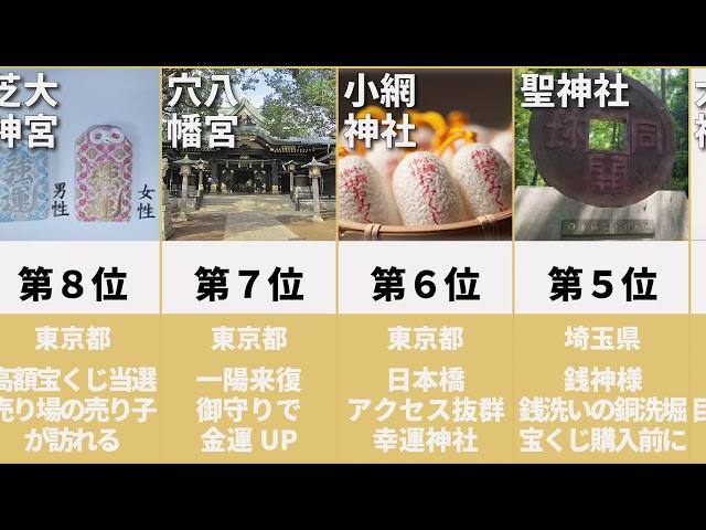 【最強金運】宝くじが当たる？神社10選【関東近郊】