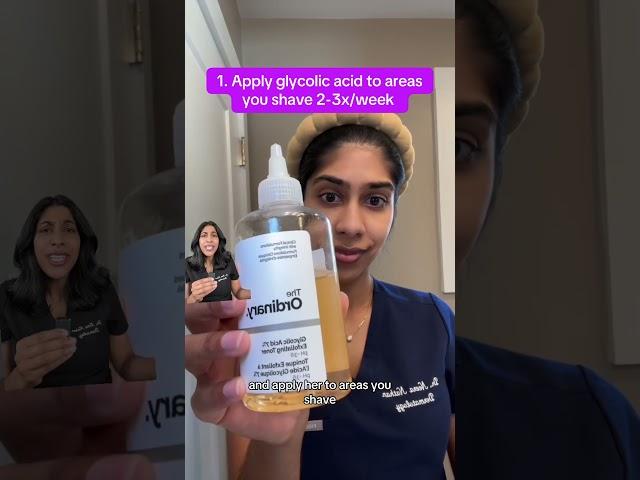 3 ingrown hair/razor bump hacks from a dermatologist #ingrownhair  #razorburn