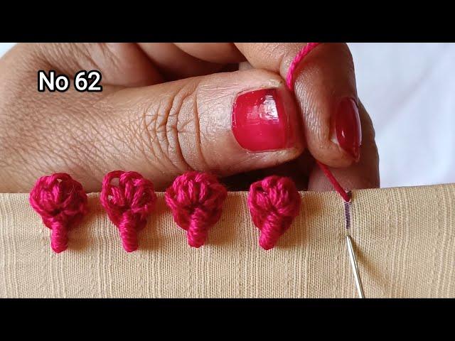 No 62 || Lace Embroidery || Edging Stitch || Needle lace Border || Randa Embroidery |