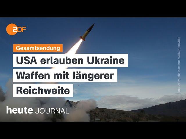 heute journal vom 17.11.2024 China und USA, Kurswechsel der USA bei Ukraine, Kanzlerkandidat Habeck