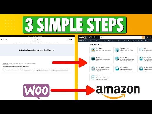 Customize Ugly WooCommerce My Account Dashboard To Look Like Amazon