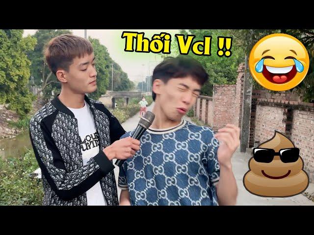Troll Hài!! Hoàng Em Cầm Míc Thối Đi Phỏng Vấn Người Đi Đường Và Cái Kết