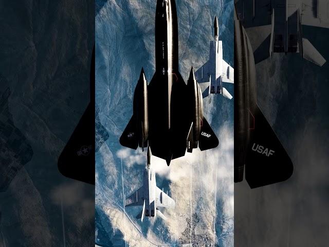 Unexpected encounter: An SR-71 Blackbird asserts dominance over a pair of supersonic MiG-25 Foxbats