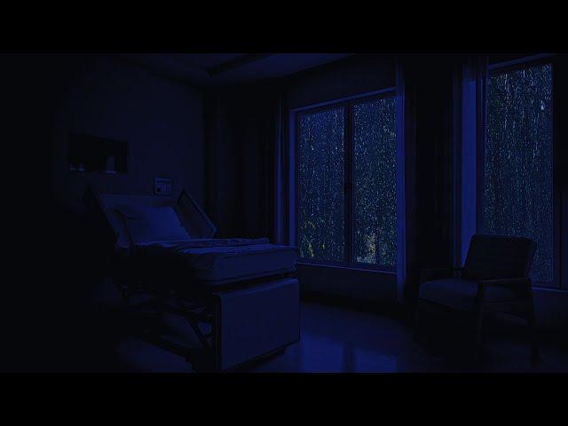 Hospital Ambience Sound of Hospital Heart Monitor | Rain on Hospital Window Sounds Relaxation, Sleep