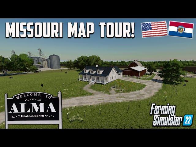 “ALMA MISSOURI” FS22 MAP TOUR! | NEW U.S. MOD MAP! | Farming Simulator 22 (Review) PS5.