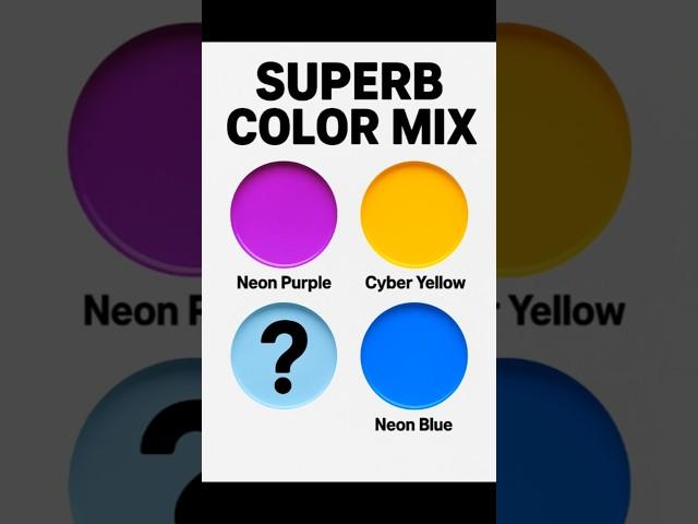 Can You Guess the Color Mix? 39 (Easy to Hard)  #ColorMixing #Satisfying