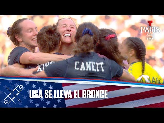 USA consigue la medalla de bronce en Rugby femenino | Juegos Olímpicos París 2024