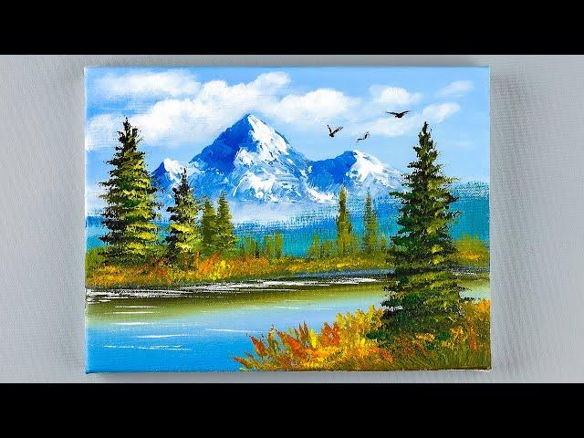 Landscape Painting For Beginners | Acrylic Painting Aham Art