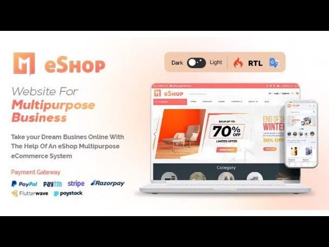 Make eShop Web - Multi Vendor eCommerce Marketplace CMS || eShop Web Multi Vendor Script Download