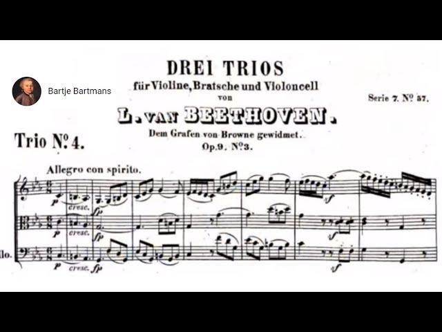 Beethoven - String Trio No. 4, Op. 9,  No. 3 (1798)