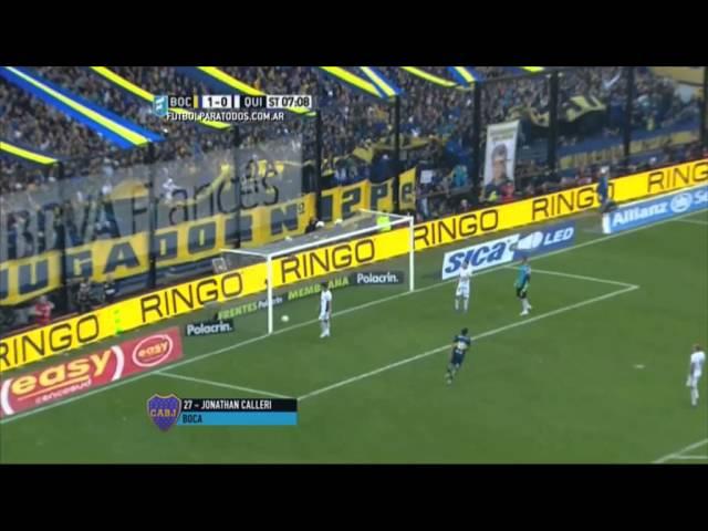 Gol de Calleri. Boca 2 - Quilmes 0. Fecha 17. Primera División 2015. FPT.