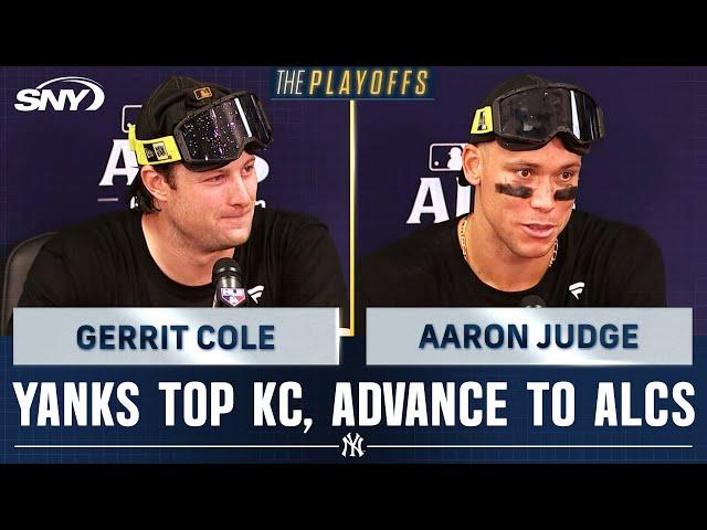 Gerrit Cole and Aaron Judge comment on Yankees' tough battle vs Royals, 'excited' for ALCS | SNY