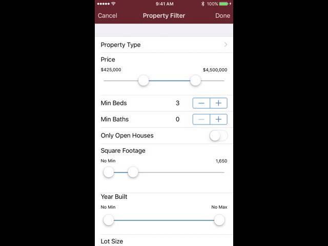 List View - SnApp - Your own custom real estate App