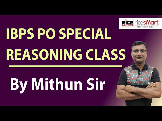 Reasoning Class for Bank Exams | IBPS - PO SPECIAL | Mithun Thakur | RICE Education