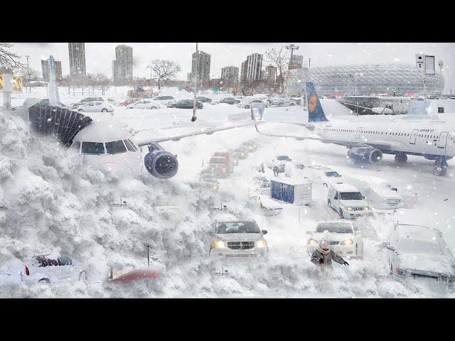 2 minutes ago in Liverpool and London! Airport frozen! Snowstorm in UK