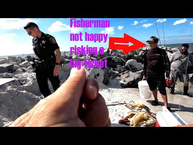 SHERIFF Kick us out From this Jetty!!( Fishing was on)