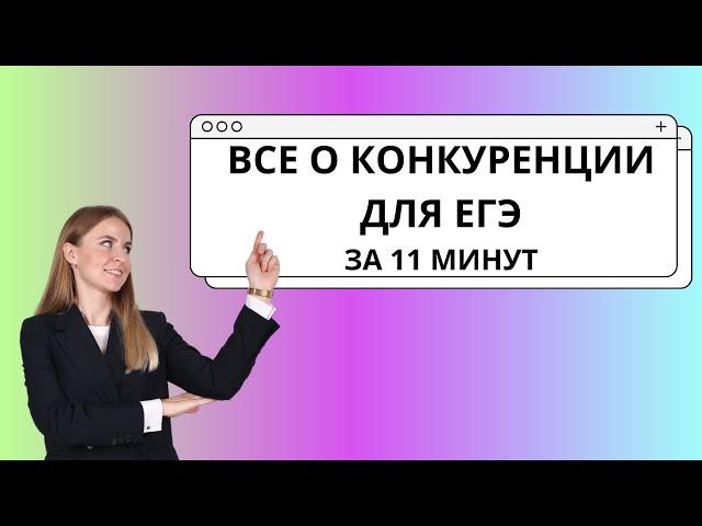 Виды конкуренции ЕГЭ ОБЩЕСТВОЗНАНИЕ