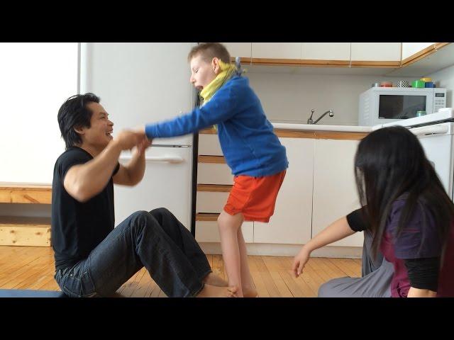 Somatic Re-Education—Boy with CP Learns How to Stand (w/help)