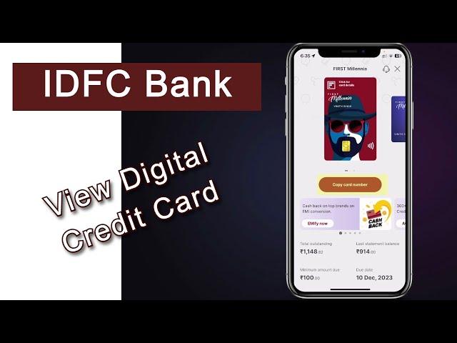 IDFC Virtual Credit Card | Manage IDFC First Credit Card from Mobile App,