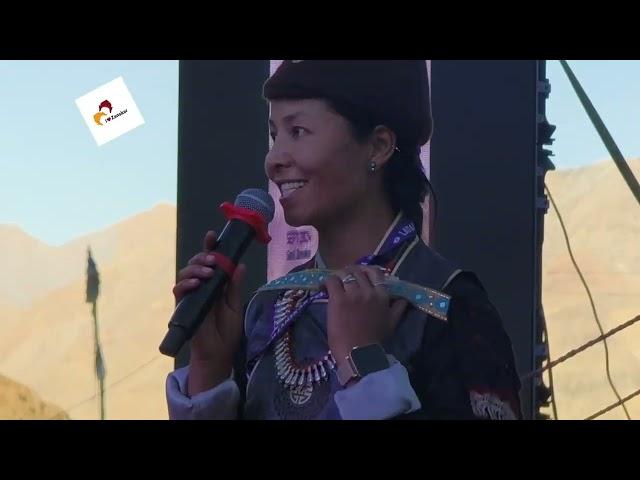 A very talented local singer from stongday zanskar, during #ladakhzanskarfestival2024